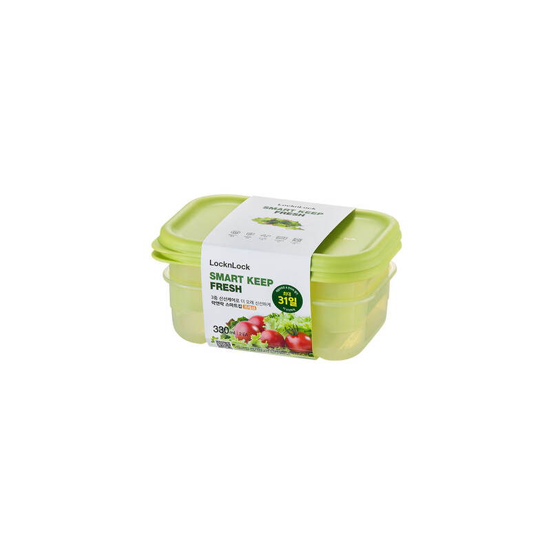 Hộp Bảo Quản Thực Phẩm Smart Keep Fresh Locknlock - 330mLx2P - Màu Vàng Xanh Lá - HLE5100NS2, , large image number null